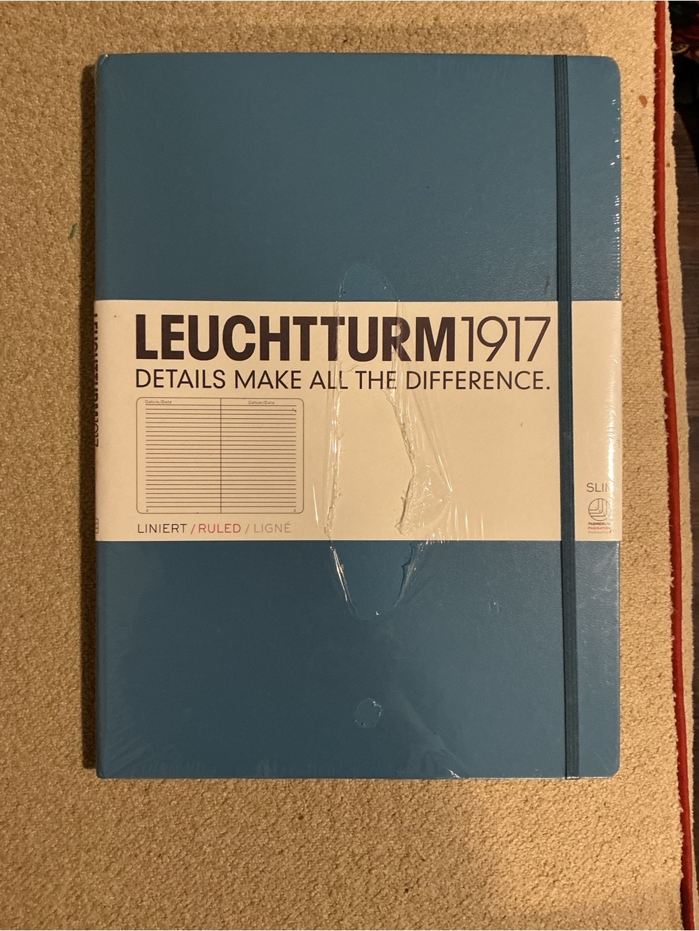 LEUCHTTURM1917 Slim Ruled Notebook Brand New